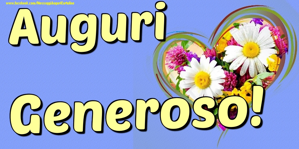 Auguri Generoso - Cartoline onomastico con il cuore