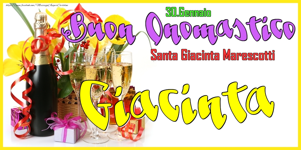 30.Gennaio - Buon Onomastico Giacinta! - Cartoline onomastico
