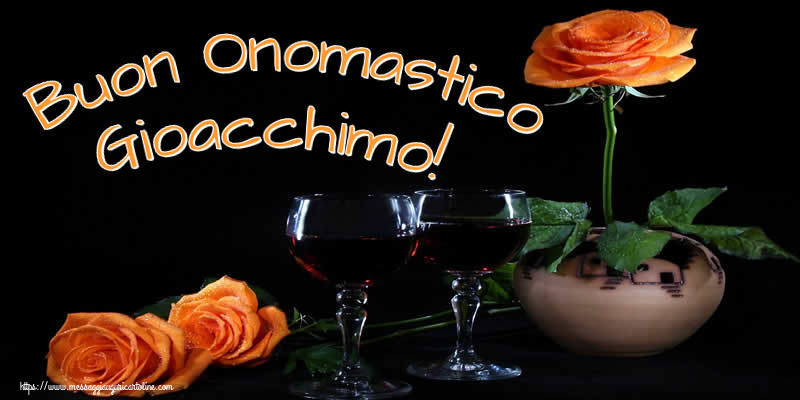 Buon Onomastico Gioacchimo! - Cartoline onomastico con champagne