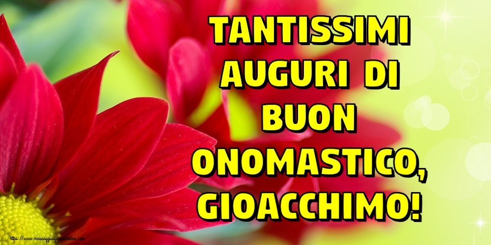 Tantissimi auguri di Buon Onomastico, Gioacchimo! - Cartoline onomastico