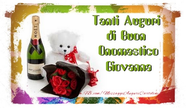 Tanti Auguri di Buon Onomastico Giovanna - Cartoline onomastico con animali