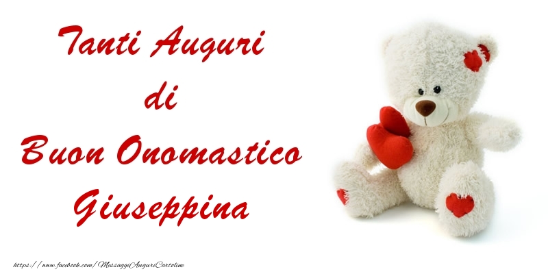 Tanti Auguri di Buon Onomastico Giuseppina - Cartoline onomastico con animali