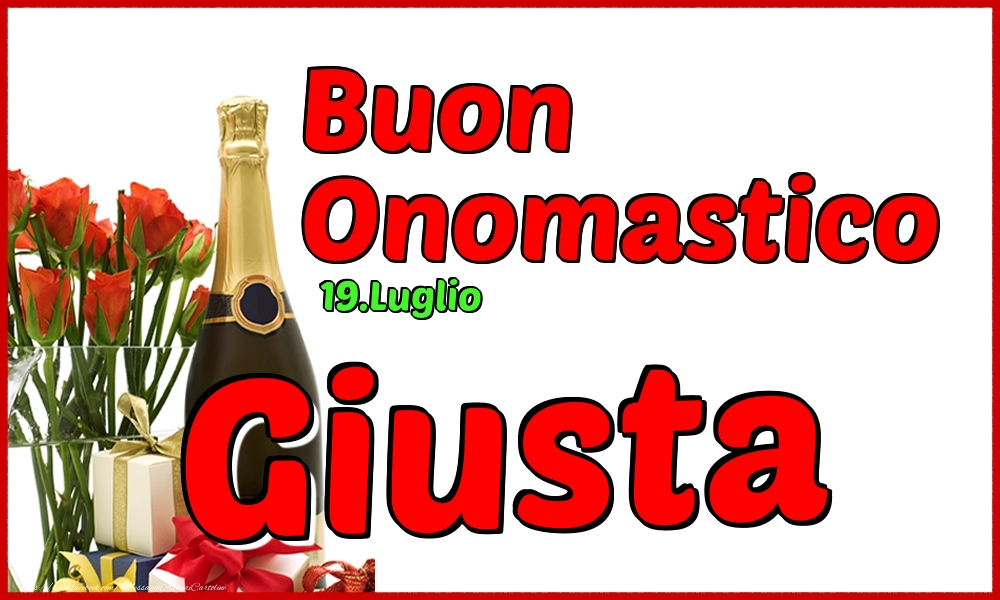 19.Luglio - Buon Onomastico Giusta! - Cartoline onomastico
