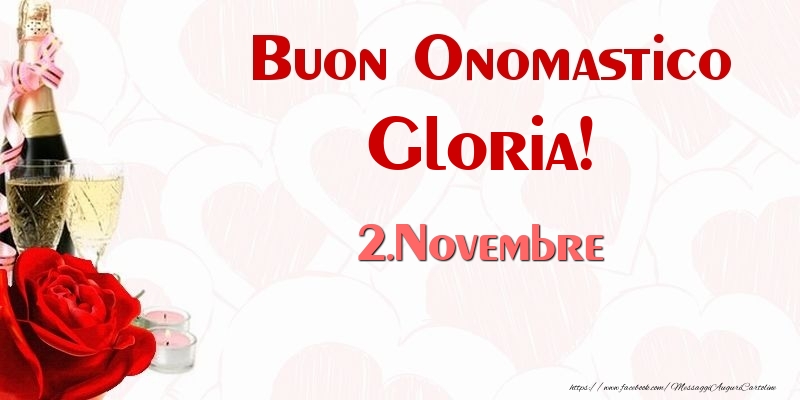  Buon Onomastico Gloria! 2.Novembre - Cartoline onomastico