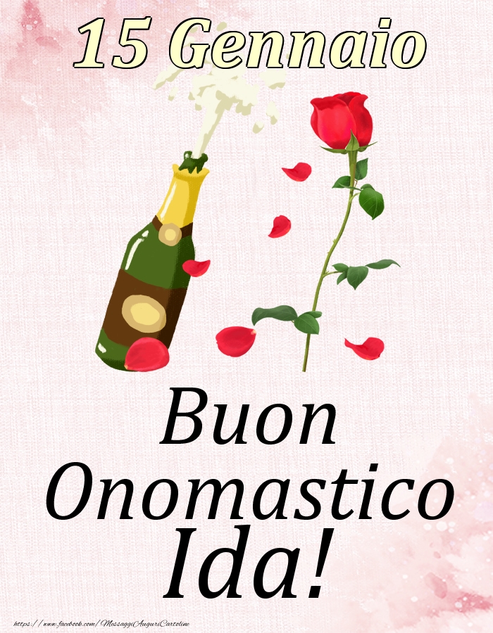 Buon Onomastico Ida! - 15 Gennaio - Cartoline onomastico
