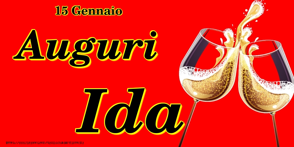 15 Gennaio - Auguri Ida! - Cartoline onomastico