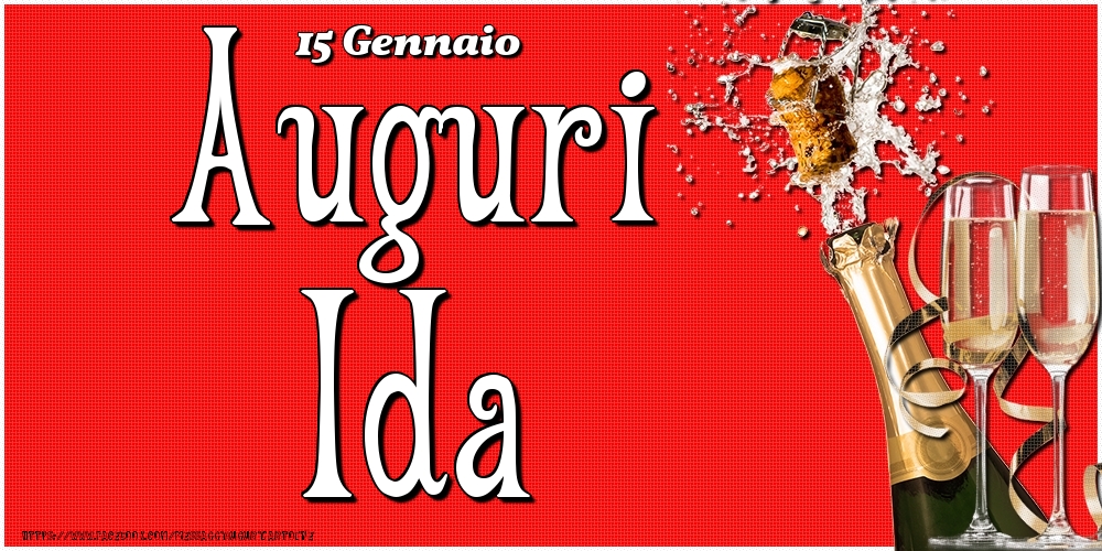 15 Gennaio - Auguri Ida! - Cartoline onomastico