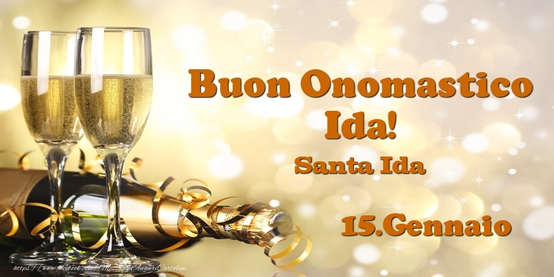 15.Gennaio Santa Ida Buon Onomastico Ida! - Cartoline onomastico