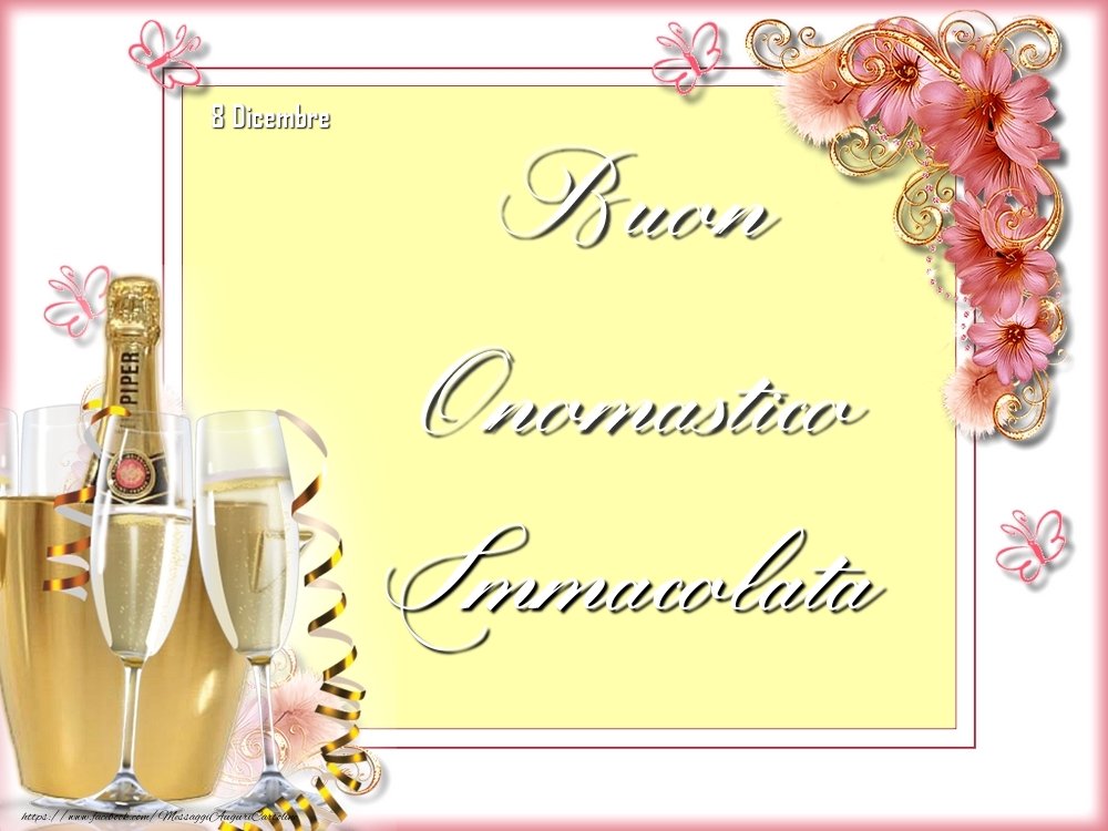 Buon Onomastico, Immacolata! 8 Dicembre - Cartoline onomastico