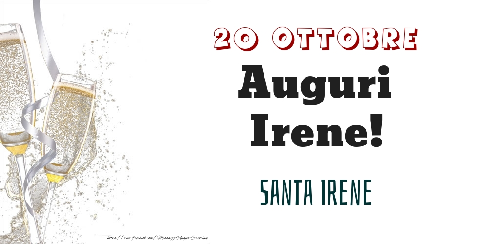 Santa Irene Auguri Irene! 20 Ottobre - Cartoline onomastico