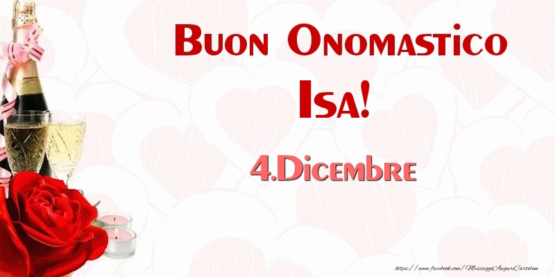  Buon Onomastico Isa! 4.Dicembre - Cartoline onomastico