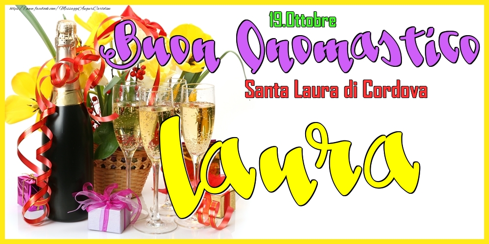 19.Ottobre - Buon Onomastico Laura! - Cartoline onomastico
