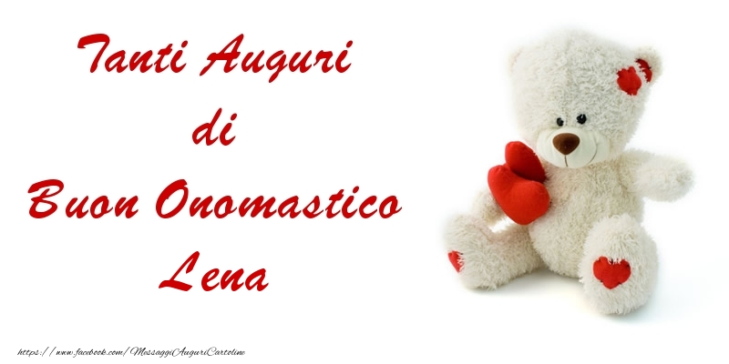 Tanti Auguri di Buon Onomastico Lena - Cartoline onomastico con animali