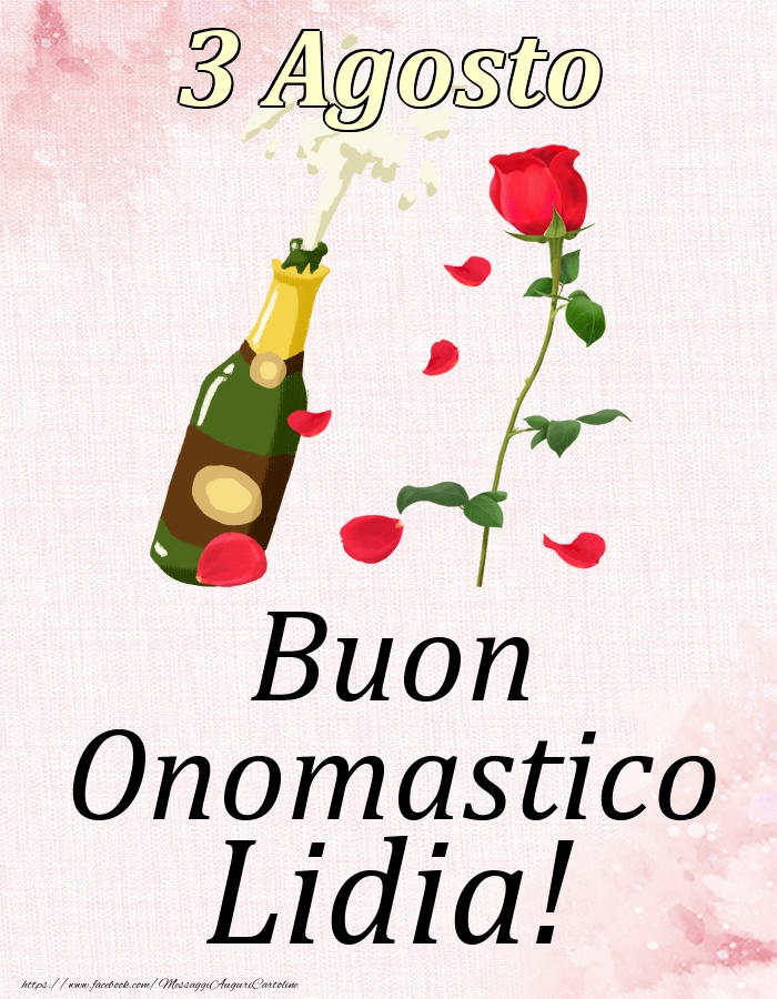 Buon Onomastico Lidia! - 3 Agosto - Cartoline onomastico