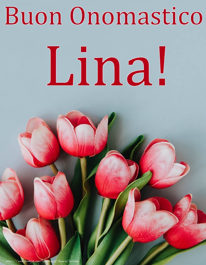  Buon Onomastico Lina! - Cartoline onomastico con fiori