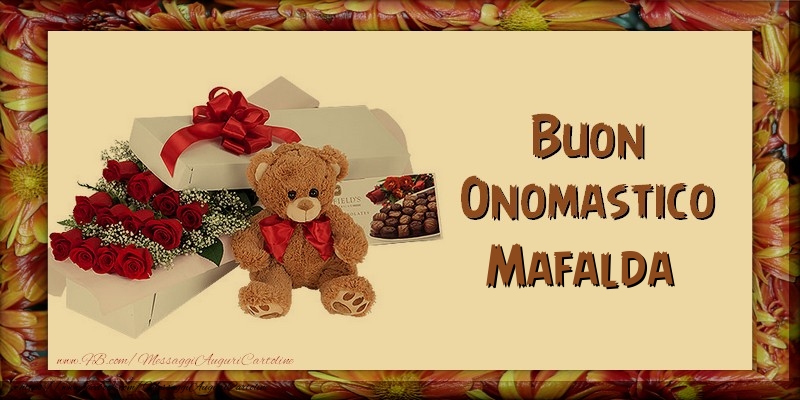 Buon Onomastico Mafalda - Cartoline onomastico con animali