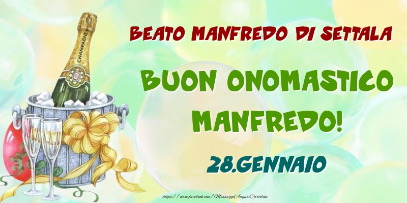Beato Manfredo di Settala Buon Onomastico, Manfredo! 28.Gennaio - Cartoline onomastico