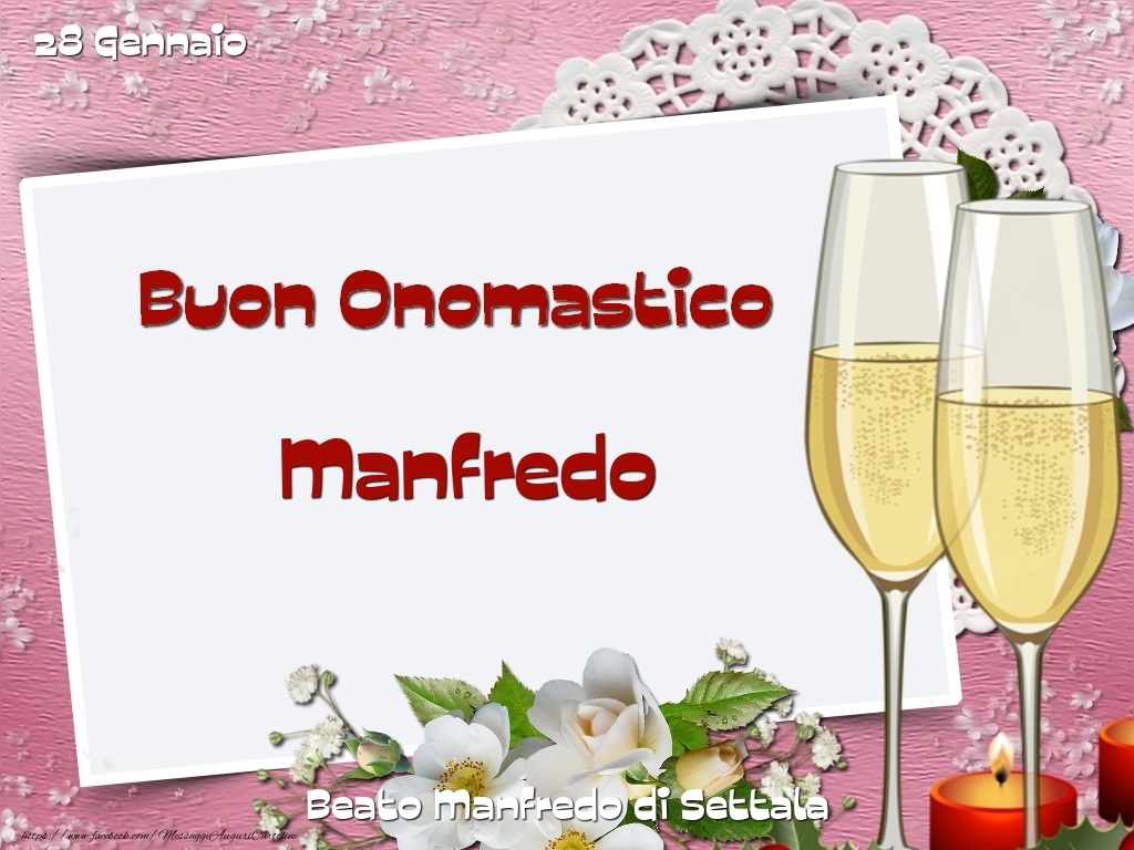Beato Manfredo di Settala Buon Onomastico, Manfredo! 28 Gennaio - Cartoline onomastico