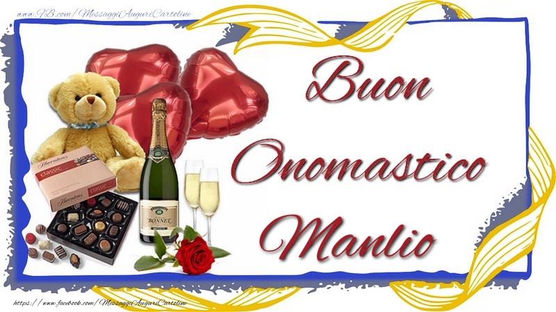 Buon Onomastico Manlio - Cartoline onomastico con animali