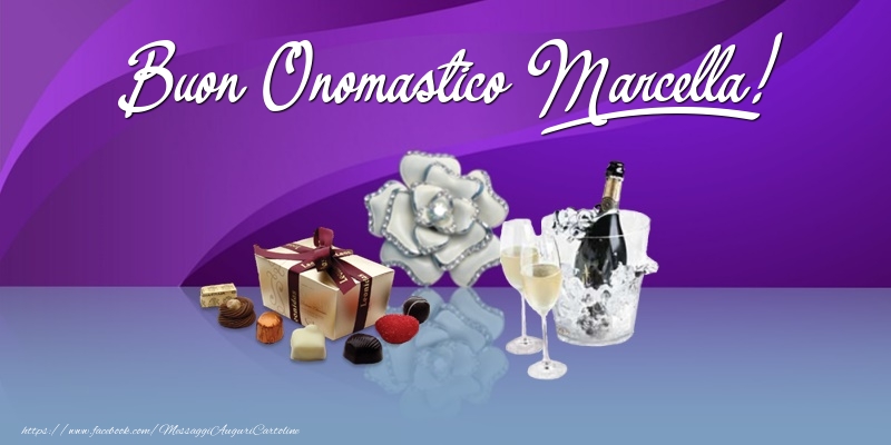 Buon Onomastico Marcella! - Cartoline onomastico con regalo