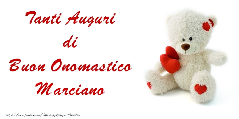 Tanti Auguri di Buon Onomastico Marciano - Cartoline onomastico con animali