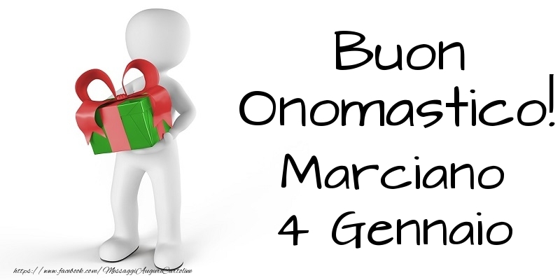  Buon Onomastico  Marciano! 4 Gennaio - Cartoline onomastico