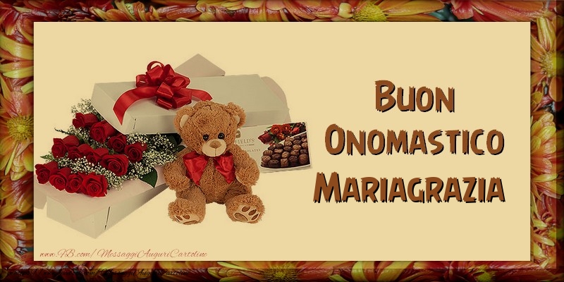 Buon Onomastico Mariagrazia - Cartoline onomastico con animali