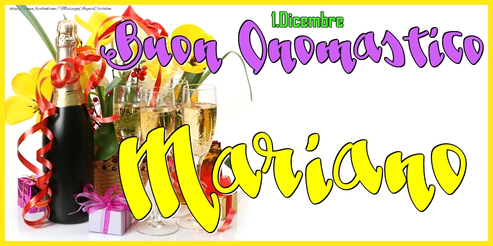1.Dicembre - Buon Onomastico Mariano! - Cartoline onomastico