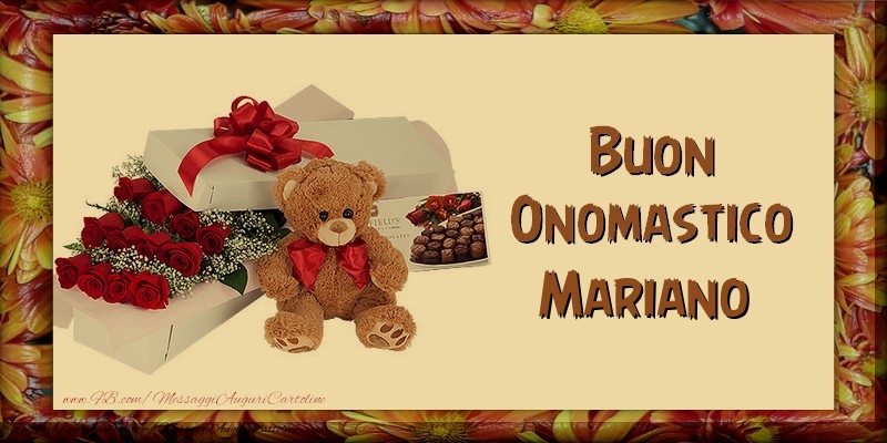 Buon Onomastico Mariano - Cartoline onomastico con animali