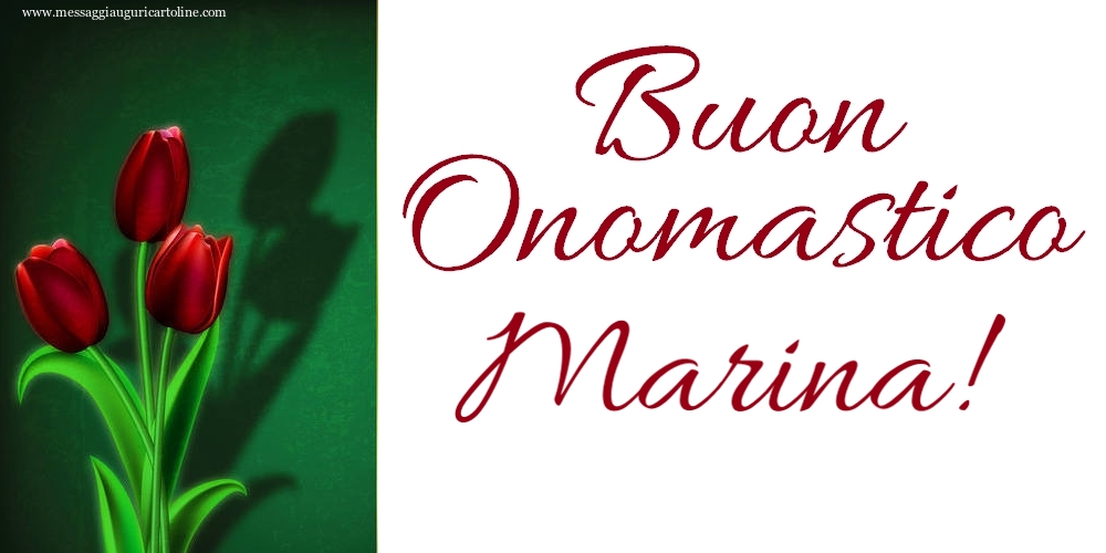 Buon Onomastico Marina! - Cartoline onomastico