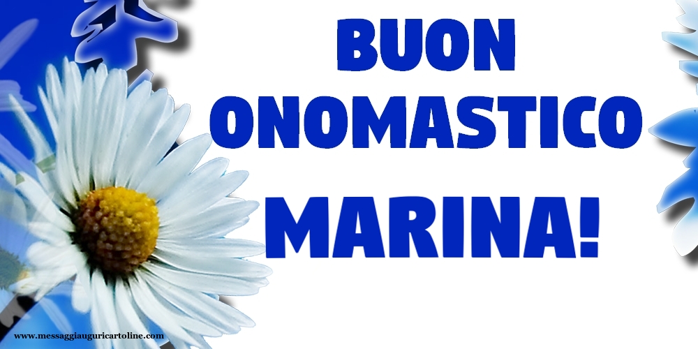 Buon Onomastico Marina! - Cartoline onomastico