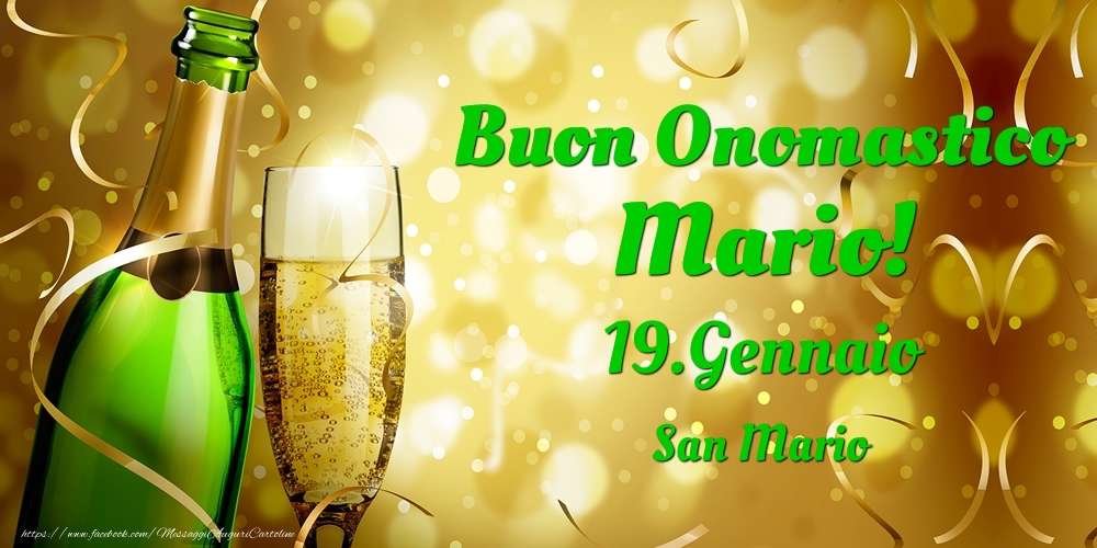Buon Onomastico Mario! 19.Gennaio - San Mario - Cartoline onomastico