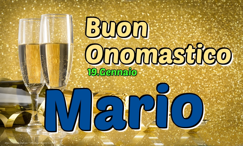 19.Gennaio - Buon Onomastico Mario! - Cartoline onomastico