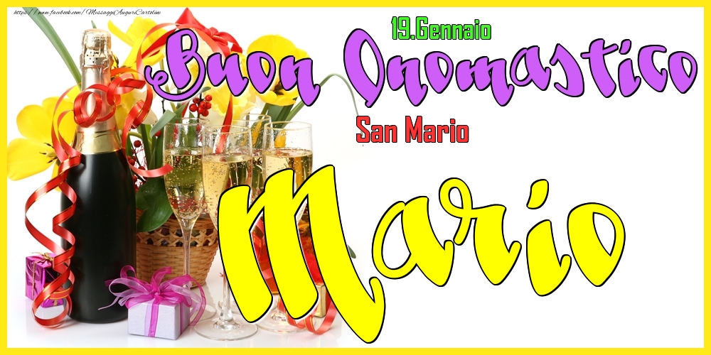 19.Gennaio - Buon Onomastico Mario! - Cartoline onomastico