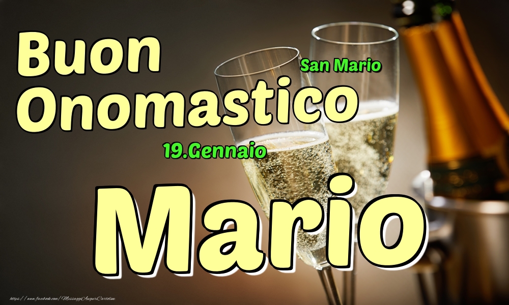 19.Gennaio - Buon Onomastico Mario! - Cartoline onomastico