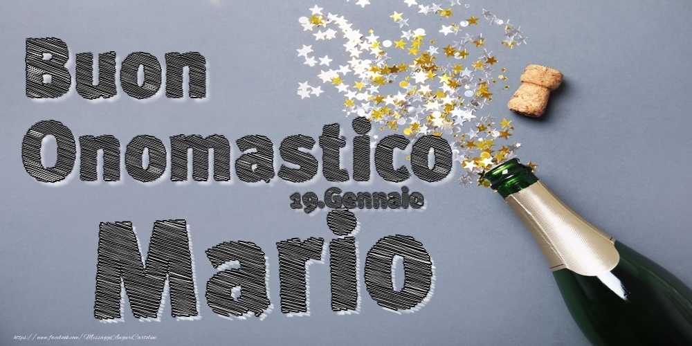 19.Gennaio - Buon Onomastico Mario! - Cartoline onomastico