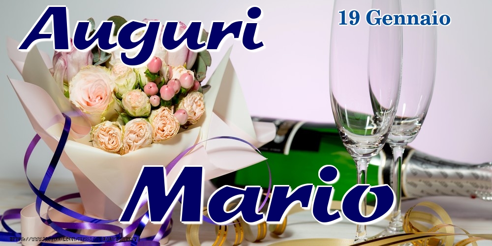 19 Gennaio - Auguri Mario! - Cartoline onomastico