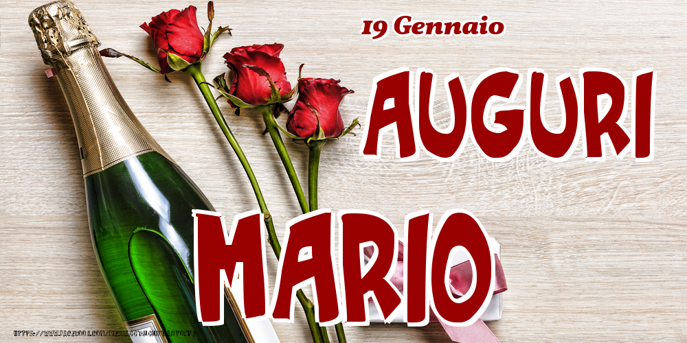 19 Gennaio - Auguri Mario! - Cartoline onomastico