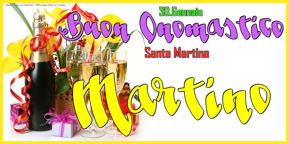 30.Gennaio - Buon Onomastico Martino! - Cartoline onomastico