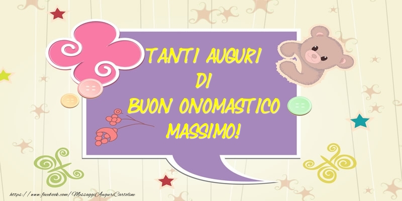 Tanti Auguri di Buon Onomastico Massimo! - Cartoline onomastico con animali