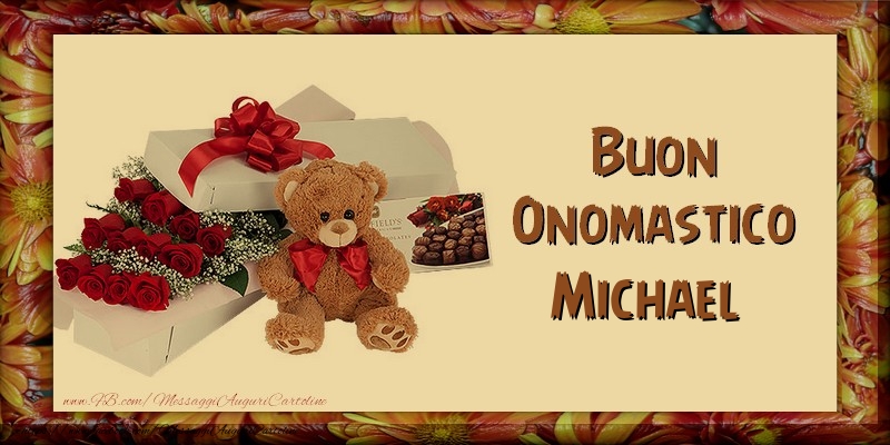 Buon Onomastico Michael - Cartoline onomastico con animali