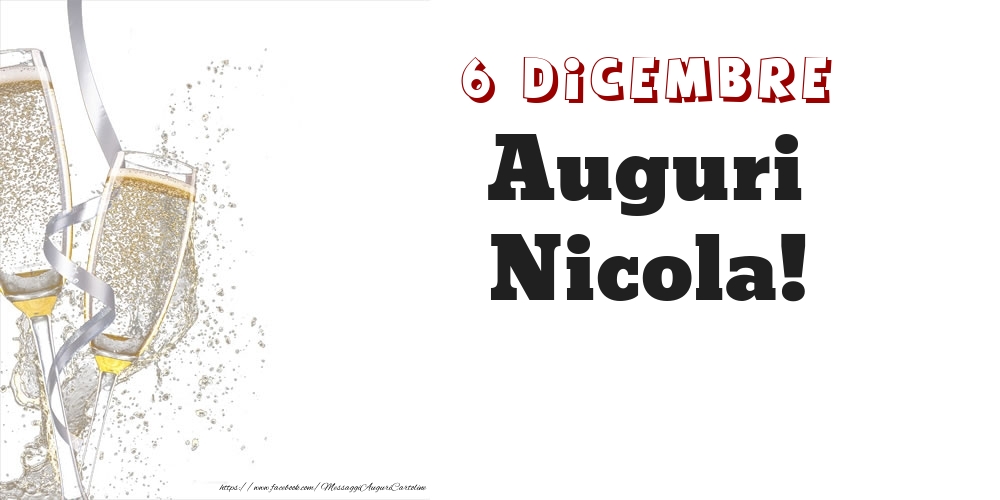 Auguri Nicola! 6 Dicembre - Cartoline onomastico