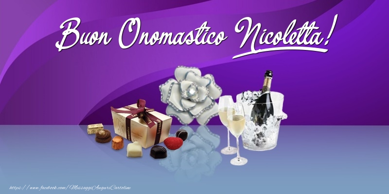 Buon Onomastico Nicoletta! - Cartoline onomastico con regalo