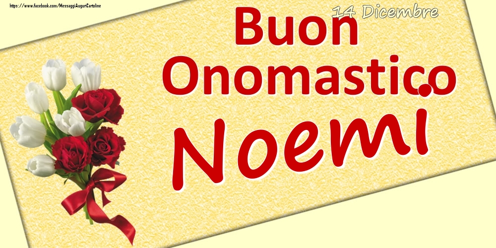 14 Dicembre: Buon Onomastico Noemi - Cartoline onomastico