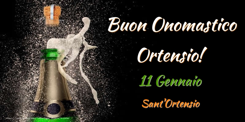 Buon Onomastico Ortensio! 11 Gennaio Sant'Ortensio - Cartoline onomastico