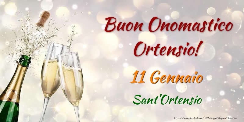Buon Onomastico Ortensio! 11 Gennaio Sant'Ortensio - Cartoline onomastico