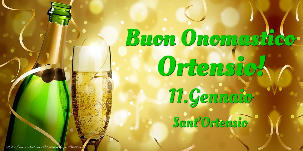 Buon Onomastico Ortensio! 11.Gennaio - Sant'Ortensio - Cartoline onomastico