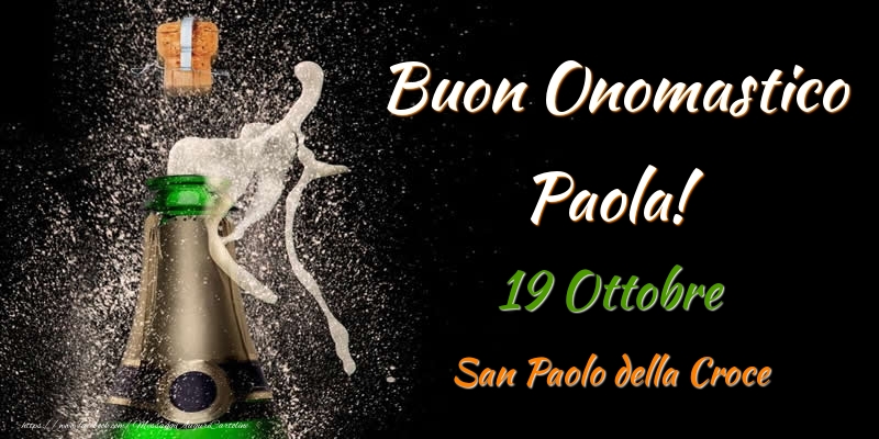  Buon Onomastico Paola! 19 Ottobre San Paolo della Croce - Cartoline onomastico
