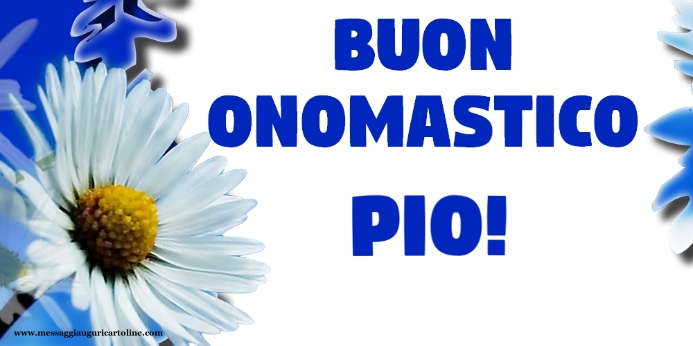 Buon Onomastico Pio! - Cartoline onomastico