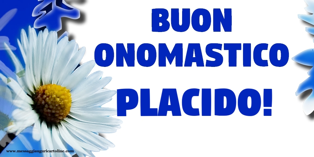 Buon Onomastico Placido! - Cartoline onomastico